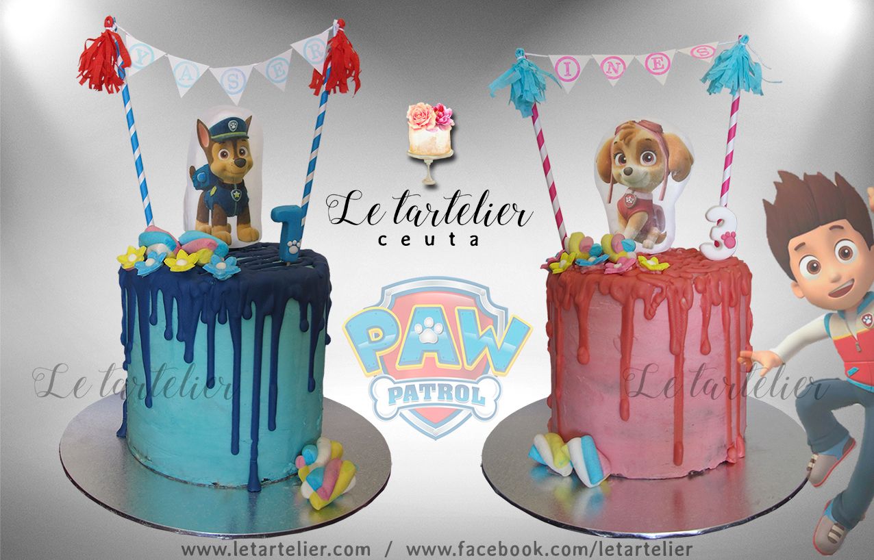 Tarta de cumpleaños de La Patrulla Canina realizadas por le Tartelier –  tartas en Ceuta.
