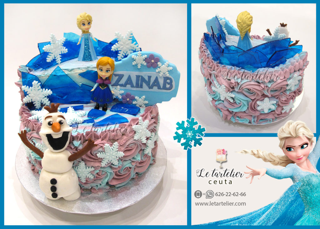 Decorar tarta de Frozen 2 con azúcar